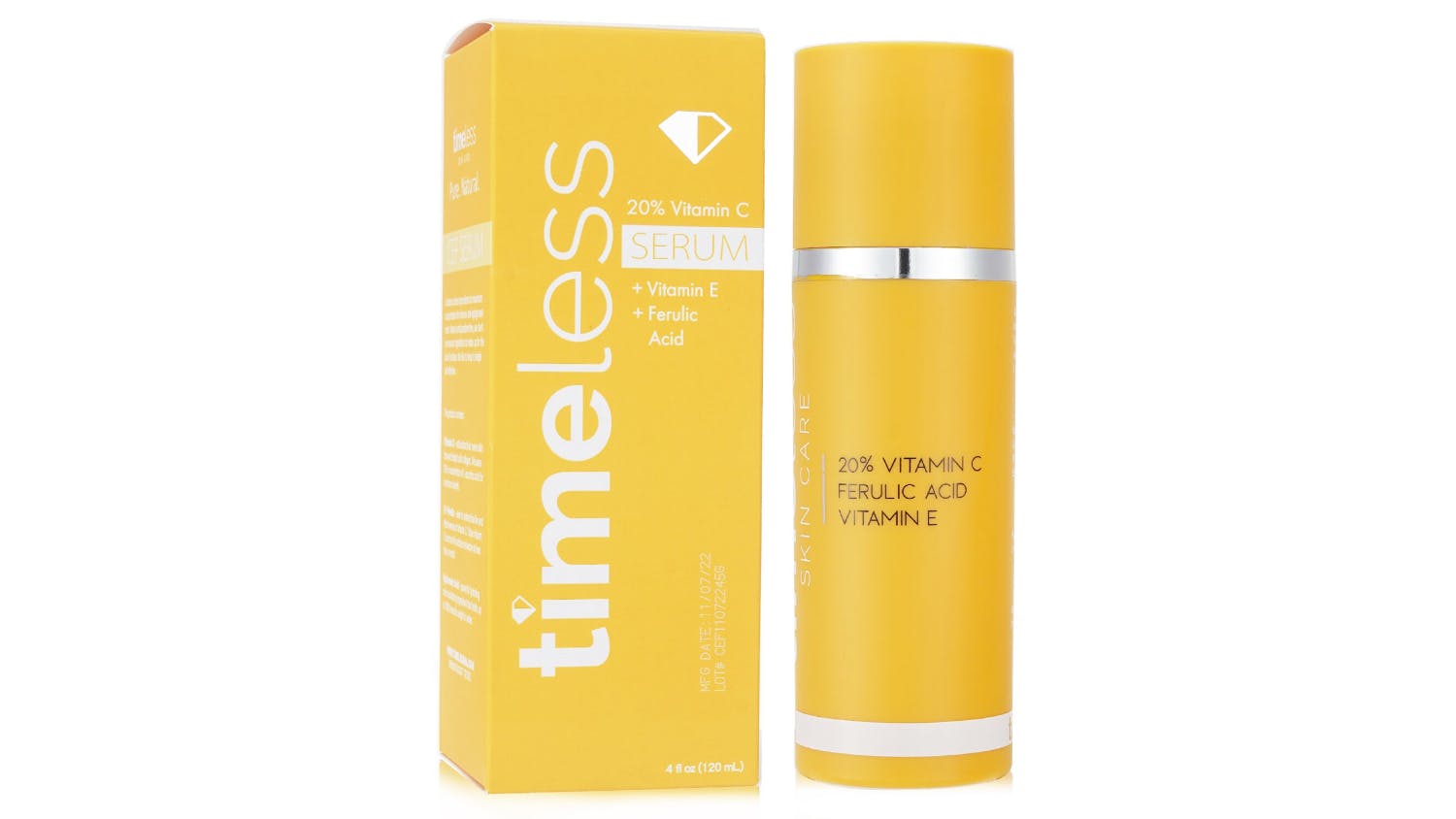 Timeless Skin Care 20% Vitamin C Serum + Vitamin E + Ferulic Acid - 120ml/4oz