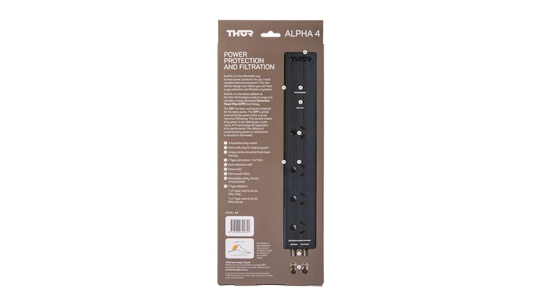 Thor ALPHA Power Filter & Surge Protector  with Flame Proof MOV  - 4 Outlets (A4)