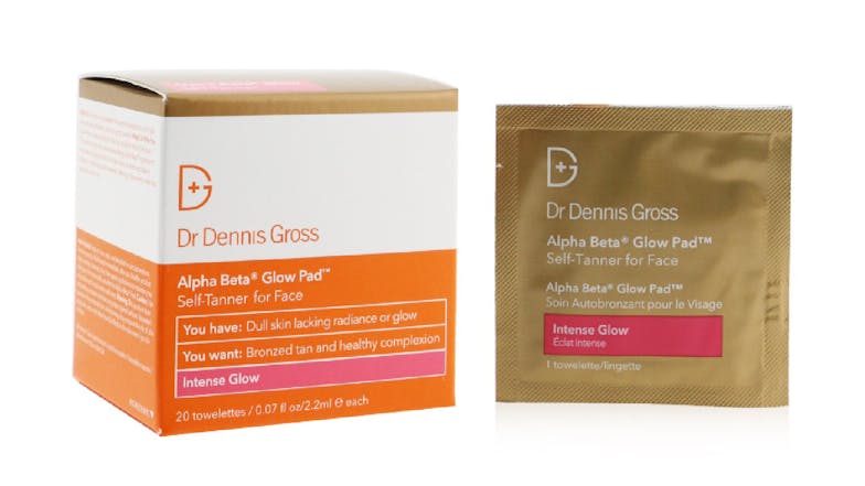 Dr Dennis Gross Alpha Beta Glow Pad For Face - Intense Glow - 20 Towelettes