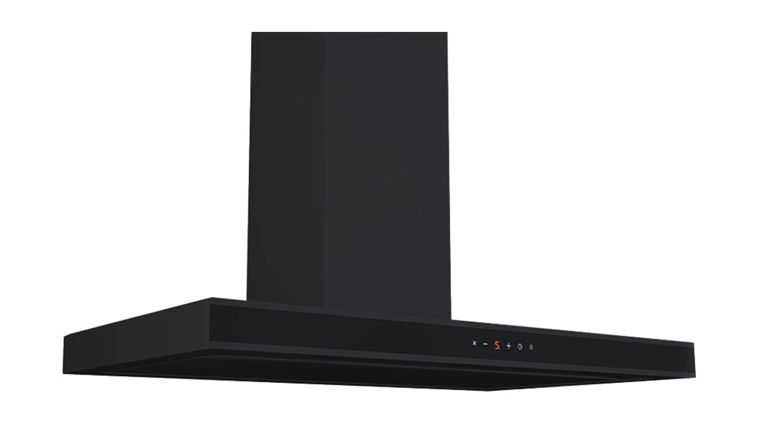 Schweigen 90cm Box Chimney Wall Mounted Rangehood - Black Glass (DS3326B-9SE)