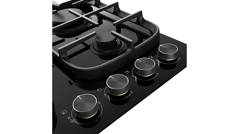 Electrolux 60cm 4 Burner Gas on Glass Cooktop - Black Glass (EHG645BE)