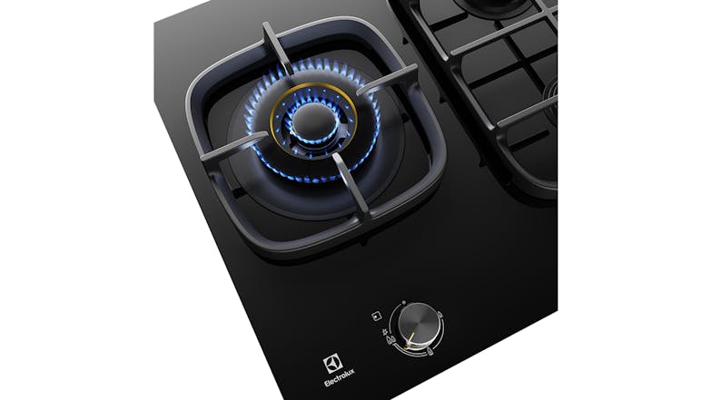 Electrolux 90cm 5 Burner Gas on Glass Cooktop - Black Glass (EHG955BE)