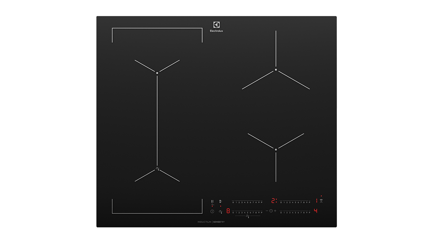 Electrolux 60cm 4 Zone Induction Cooktop Black Glass (EHI645BE