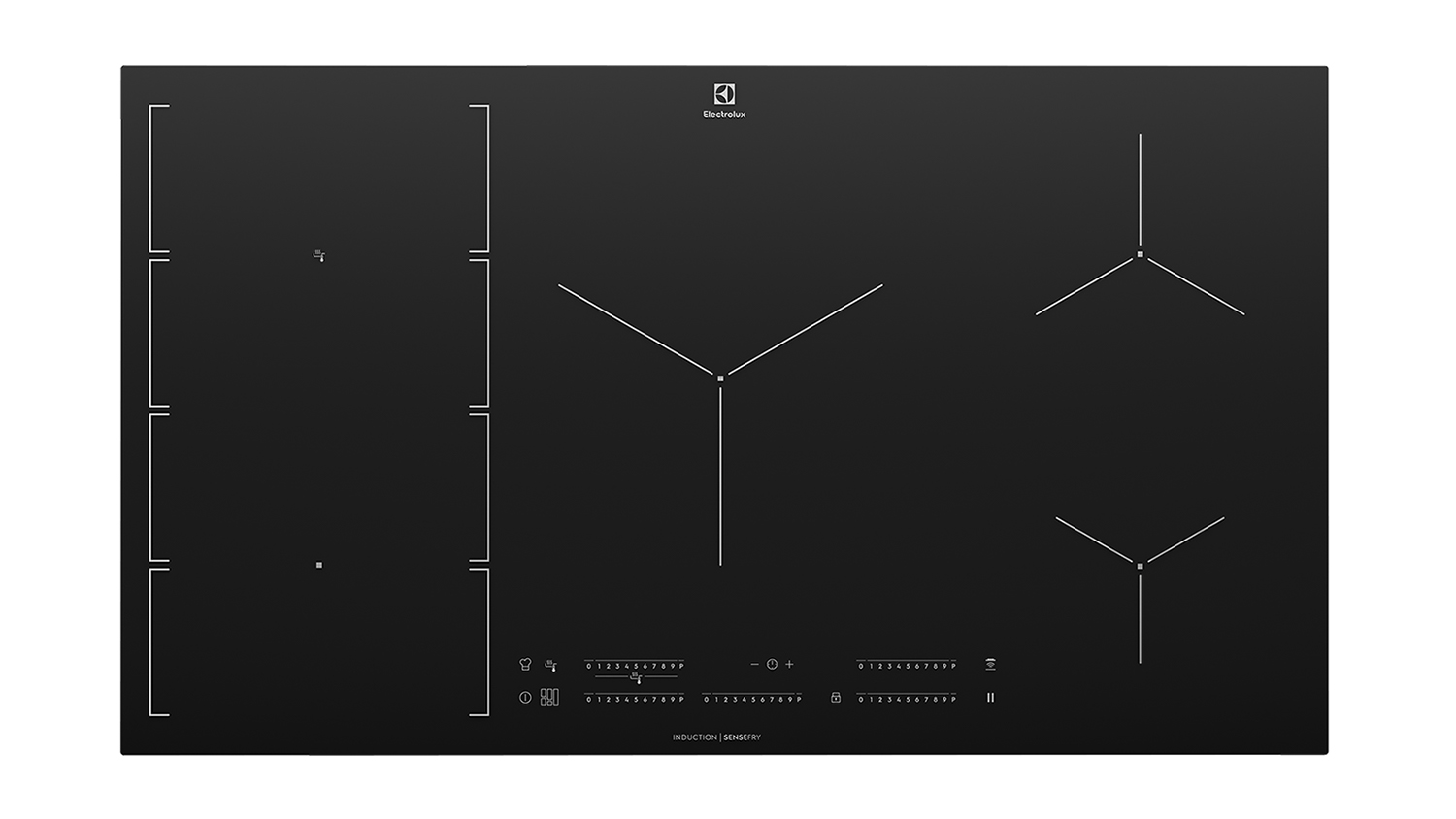 Electrolux 90cm 7 Zone Induction Cooktop - Black Glass (EHI977BE)