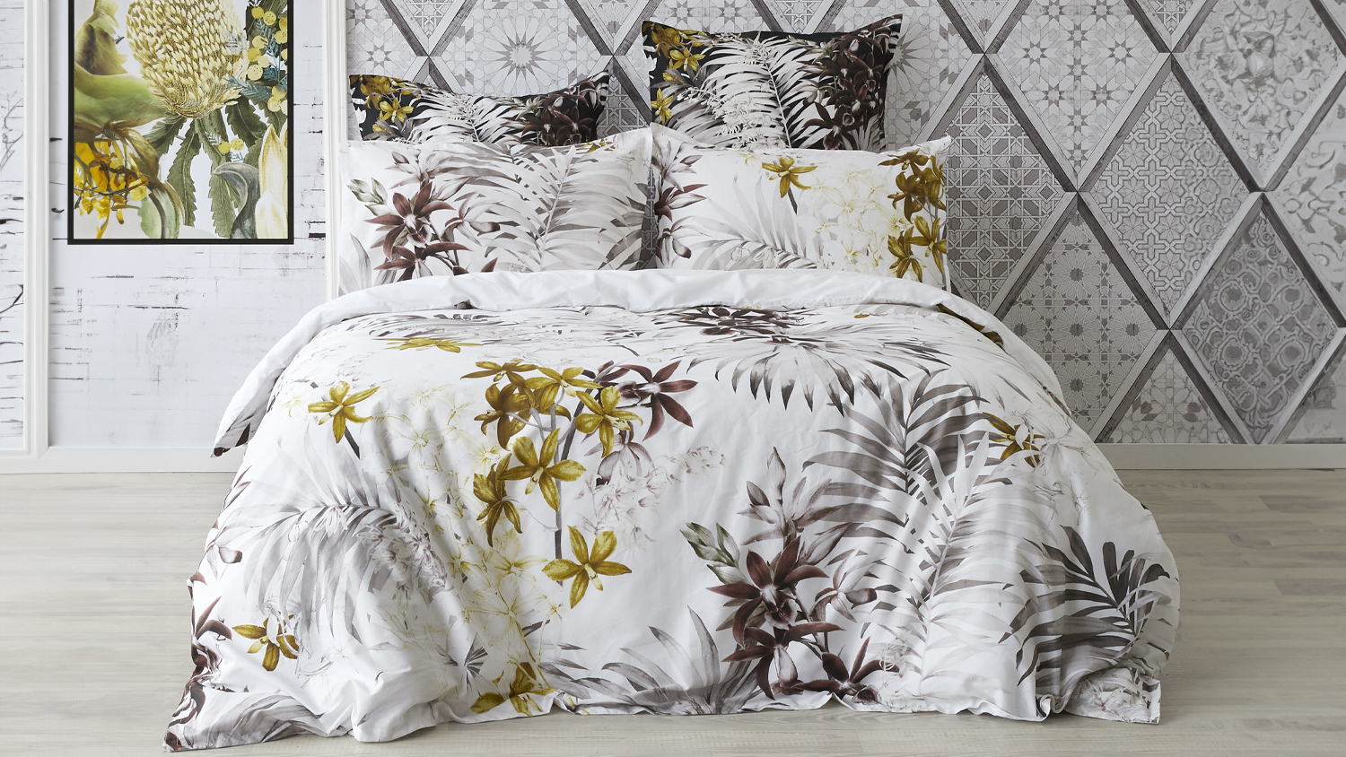 Summer Orchid Duvet Cover Set by Luxotic - Queen