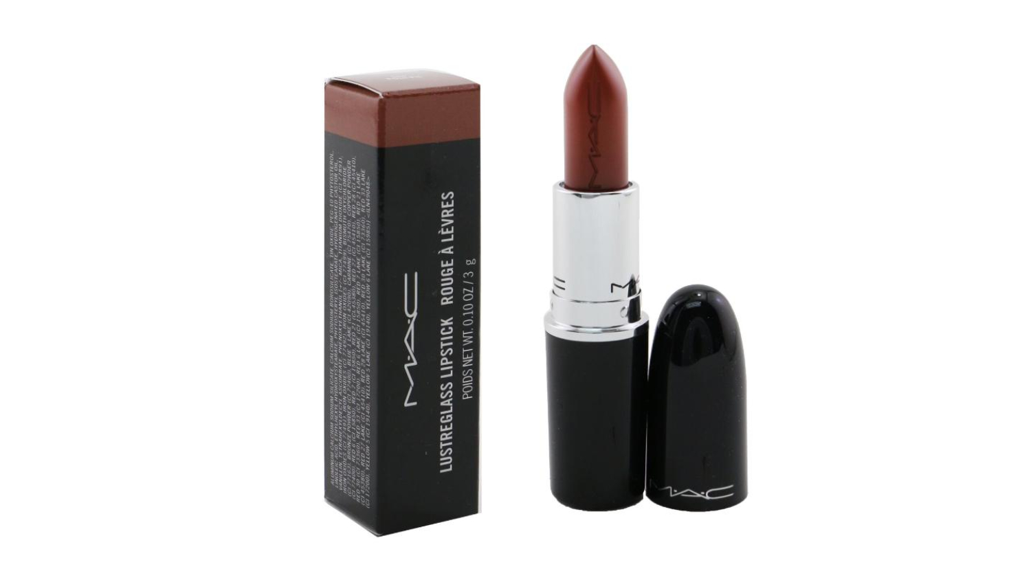 MAC Lustreglass Lipstick - # 543 Posh Pit (Warm Rose Brown Nude) - 3g/0.1oz