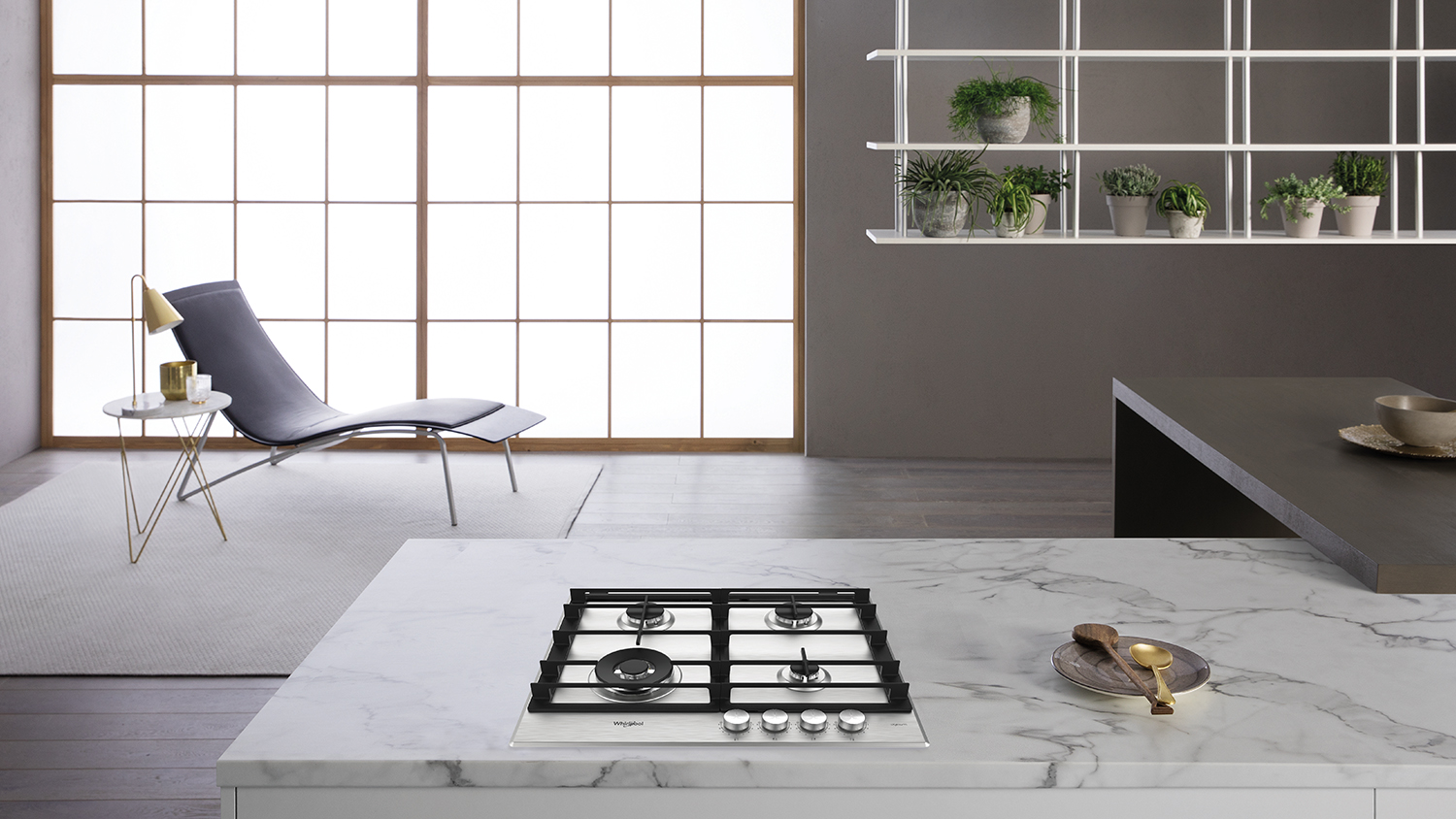 Whirlpool 60cm 4 Burner Gas Cooktop - Stainless Steel (GMWL628IXLAUS)