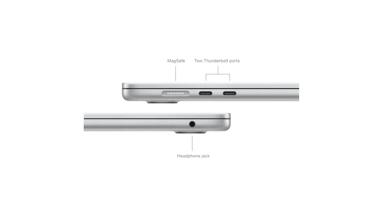 Apple MacBook Air 15" with M3 Chip 8-Core CPU/10-Core GPU 8GB-RAM 512GB-SSD - Silver (2024)