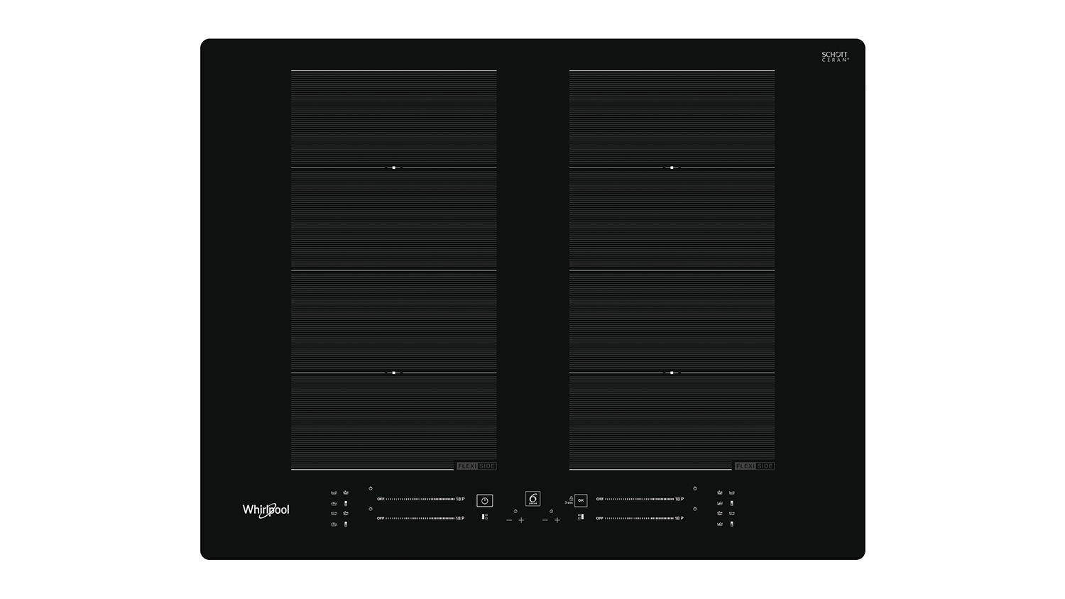 Whirlpool 65cm 4 Zone Induction Cooktop - Black Glass (WS8865NEP)