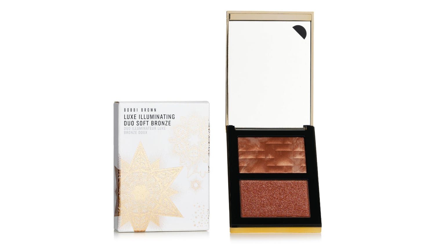 Bobbi Brown Luxe Illuminating Duo (Highlighting Powder + Shimmering Powder) - # Soft Bronze - 6.5g/0.22oz