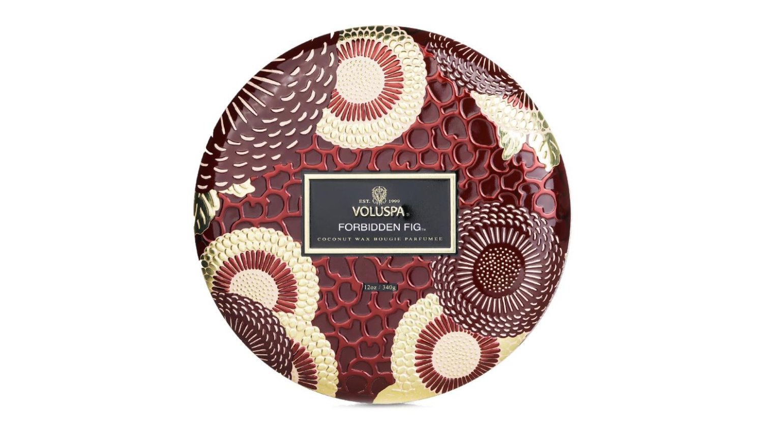 Voluspa 3 Wick Decorative Tin Candle - Forbidden Fig - 340g/12oz