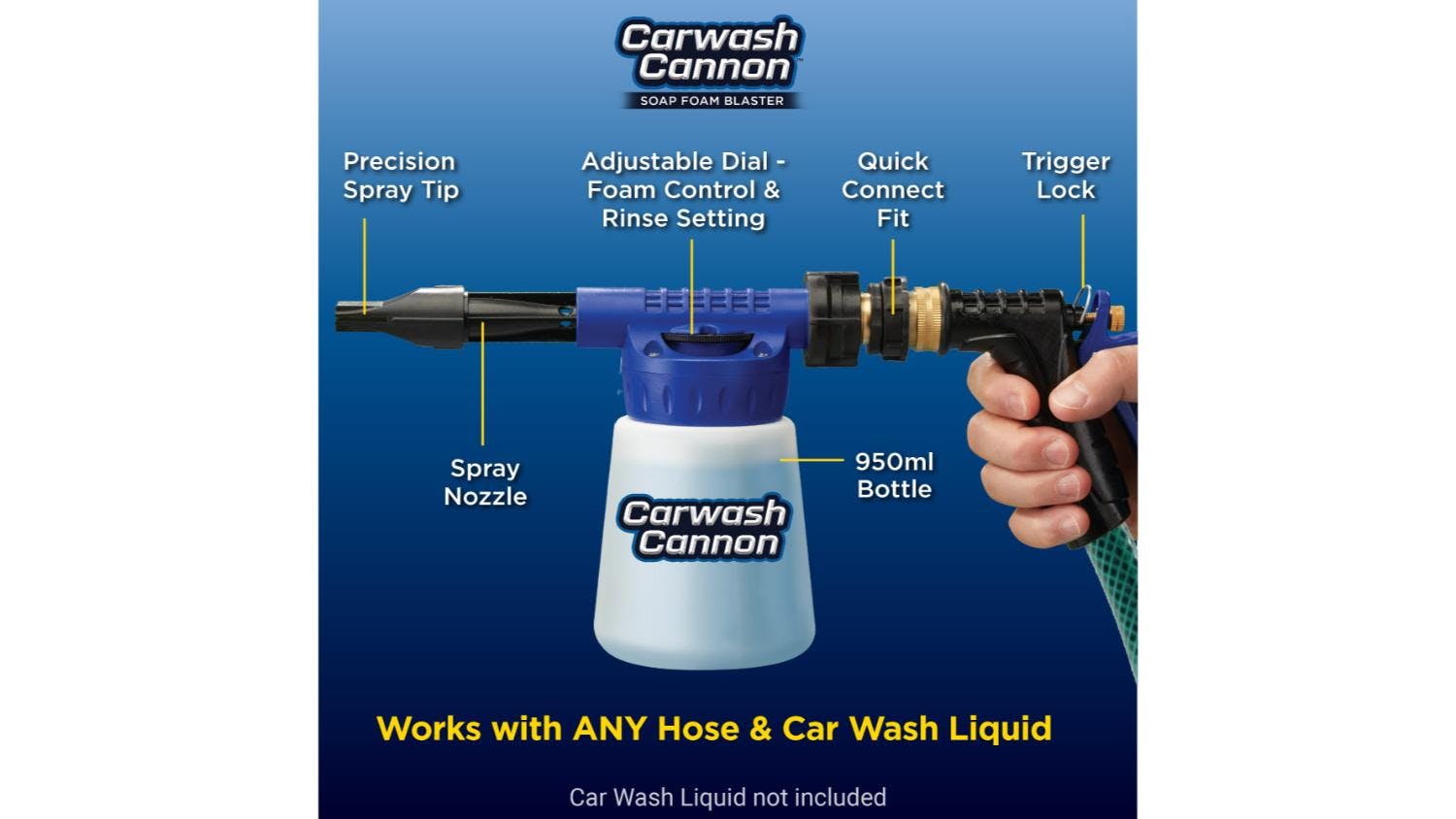 As Seen On TV Carwash Cannon Soap Hose