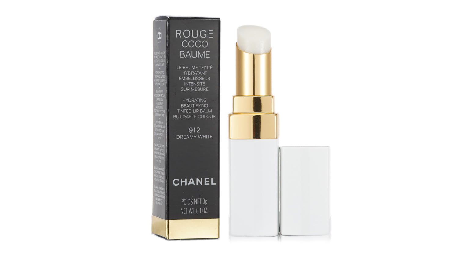 Chanel Rouge Coco Baume Hydrating Beautifying Tinted Lip Balm - # 912 Dreamy White - 3g/0.1oz