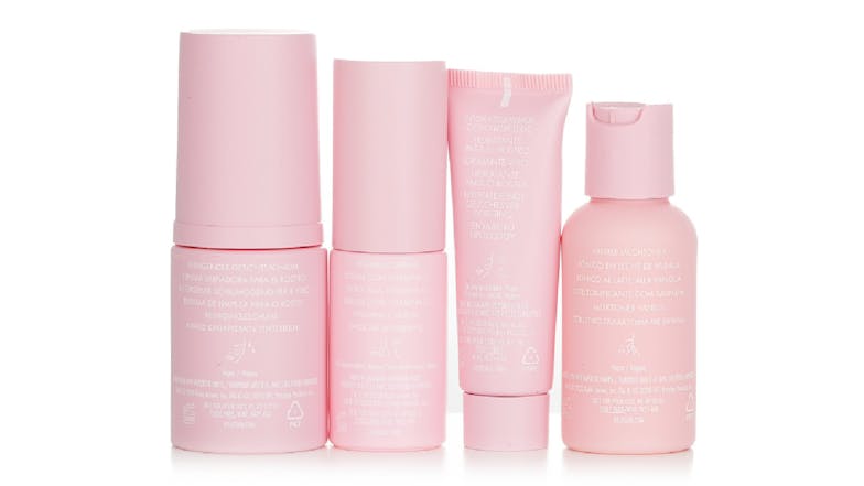Kylie Skin 4-Piece Mini Set: Foaming Face Wash 30ml + Face Moisturizer 15ml + Vitamin C Serum 10ml + Vanilla Milk Toner 30ml - 4pcs
