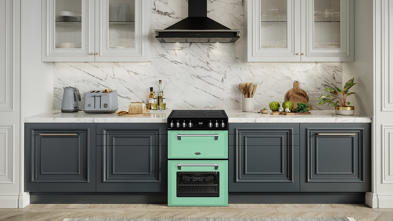 Belling 60cm Freestanding Oven with Induction Cooktop - Mojito Mint (BMR60DOINDMM)