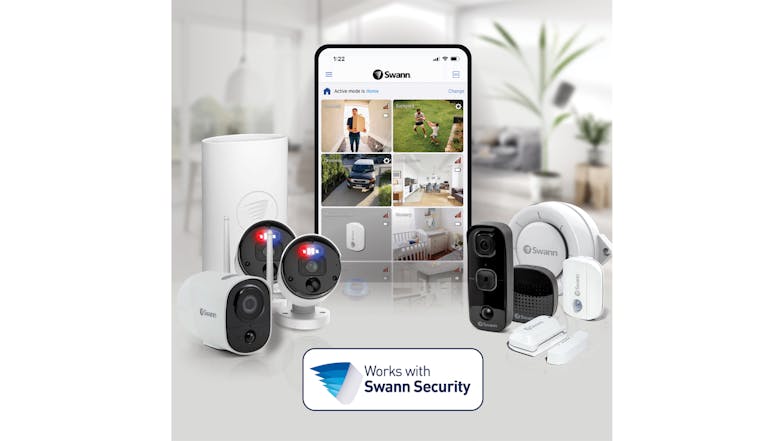 Swann Buddy Video Doorbell & Chime (Wireless, 4K, Night Vision, Motion Detection, Two-Way Audio)