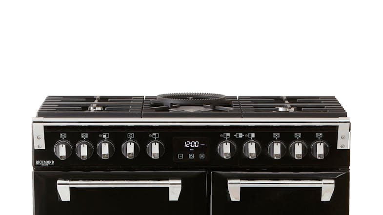Belling 90cm Dual Fuel Freestanding Oven with Gas Cooktop - Black (Richmond Deluxe/BRD900DFB)