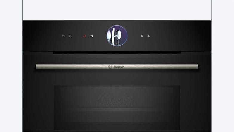 Bosch 45cm Pyrolytic 20 Function Built-In Compact Microwave Oven - Black (Series 8/CMG7761B1A)