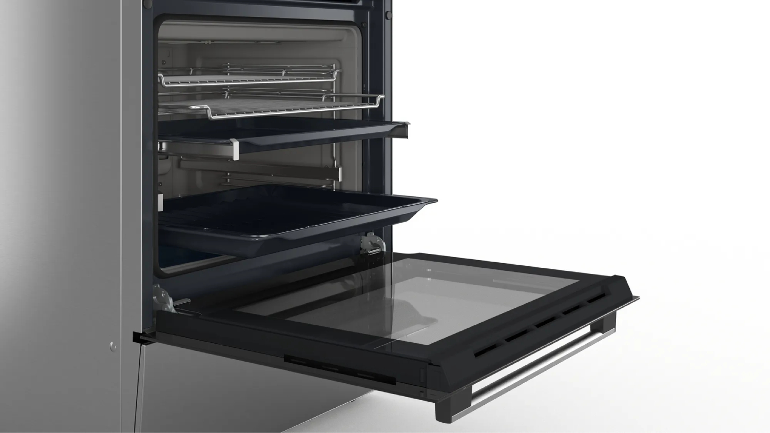 Bosch 60cm Dual Fuel Freestanding Oven with Gas Cooktop Stainless