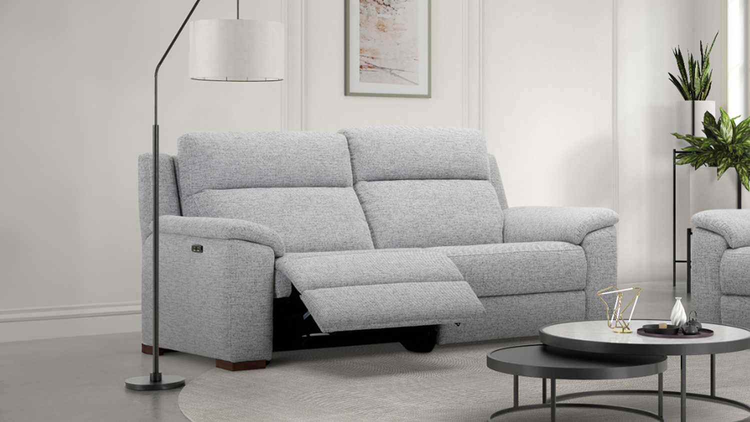Hatfield 3 Seater Fabric Electric Recliner Sofa