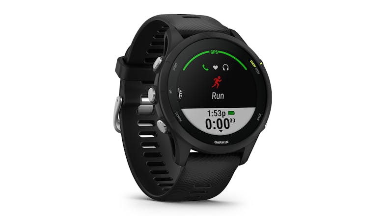 Garmin Forerunner 255 Music Smartwatch - Black (46mm Case, GPS, Bluetooth)