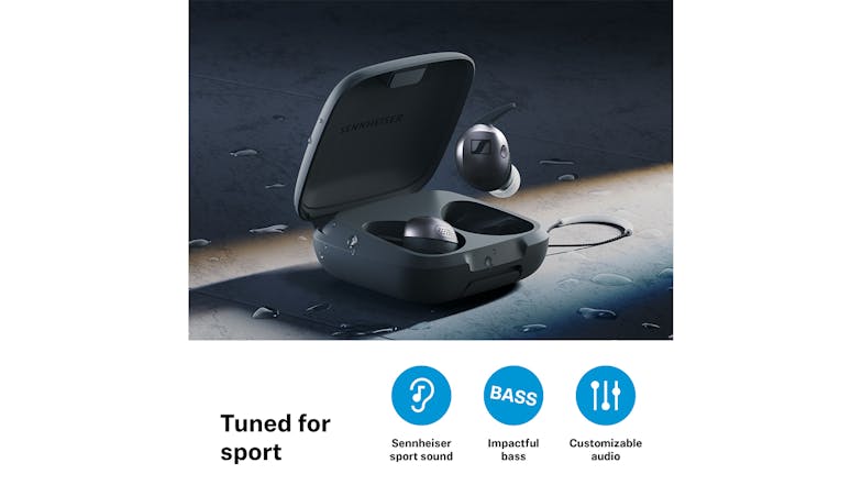 Sennheiser MOMENTUM Sport Adaptive Noise Cancelling True Wireless In-Ear Headphones - Black