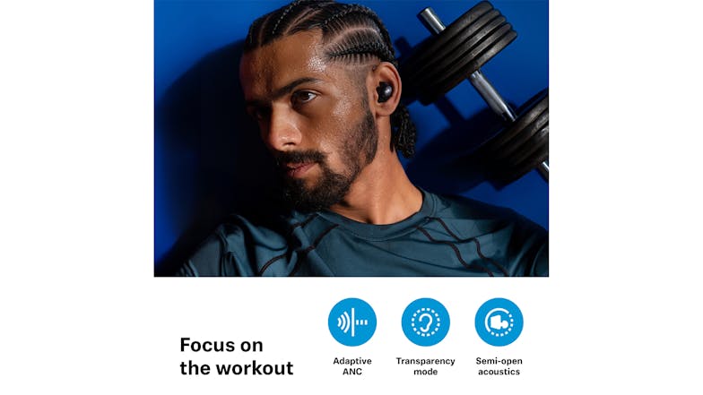 Sennheiser MOMENTUM Sport Adaptive Noise Cancelling True Wireless In-Ear Headphones - Black