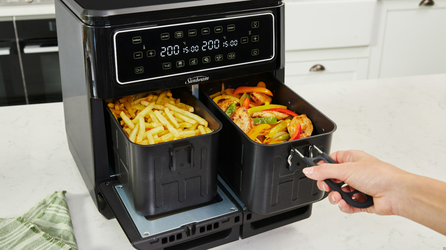Sunbeam Multi Zone 11.4L Air Fryer Oven Black (AFP6000BK) Harvey