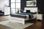 Aza King Single Bed Frame - White