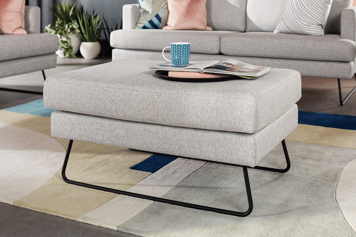 Aubyn Fabric Ottoman Harvey Norman New Zealand