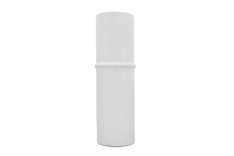 Ceramic Bamboo 23cm White Vase by NF Living