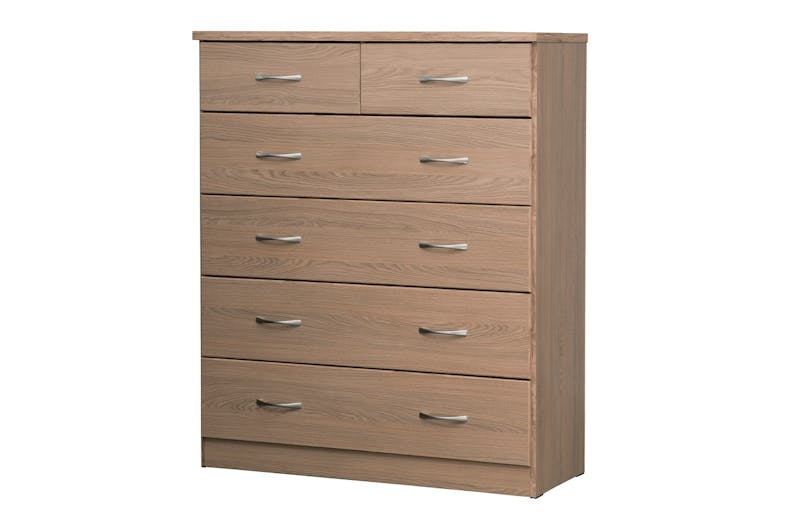 Dominic 6 Drawer Tallboy - Medium Oak