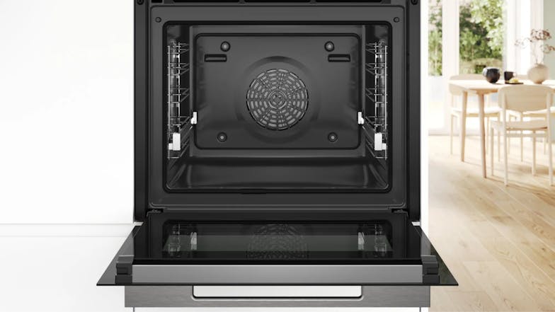 Bosch 60cm Pyrolytic 14 Function Built-In Oven - Black (Series 8/HBG776NB1A)