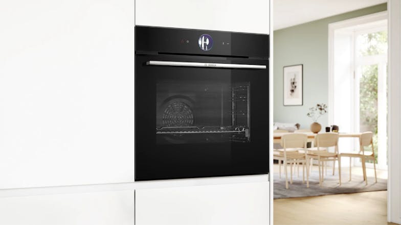 Bosch 60cm Pyrolytic 14 Function Built-In Oven - Black (Series 8/HBG776NB1A)