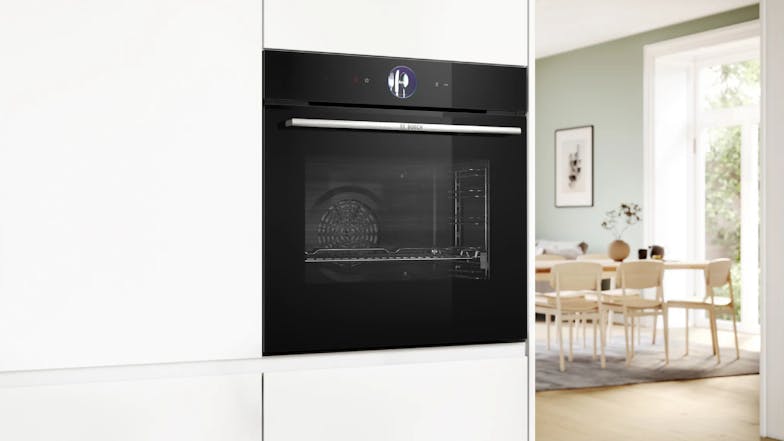 Bosch 60cm 20 Function Built-In Steam Oven - Black (Series 8/HRG776MB1A)