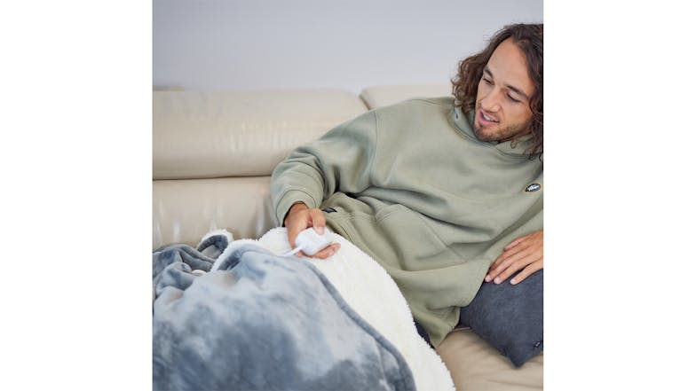 Homedics Heated Throw Blanket - Grey (HTB-1000GY-AU)