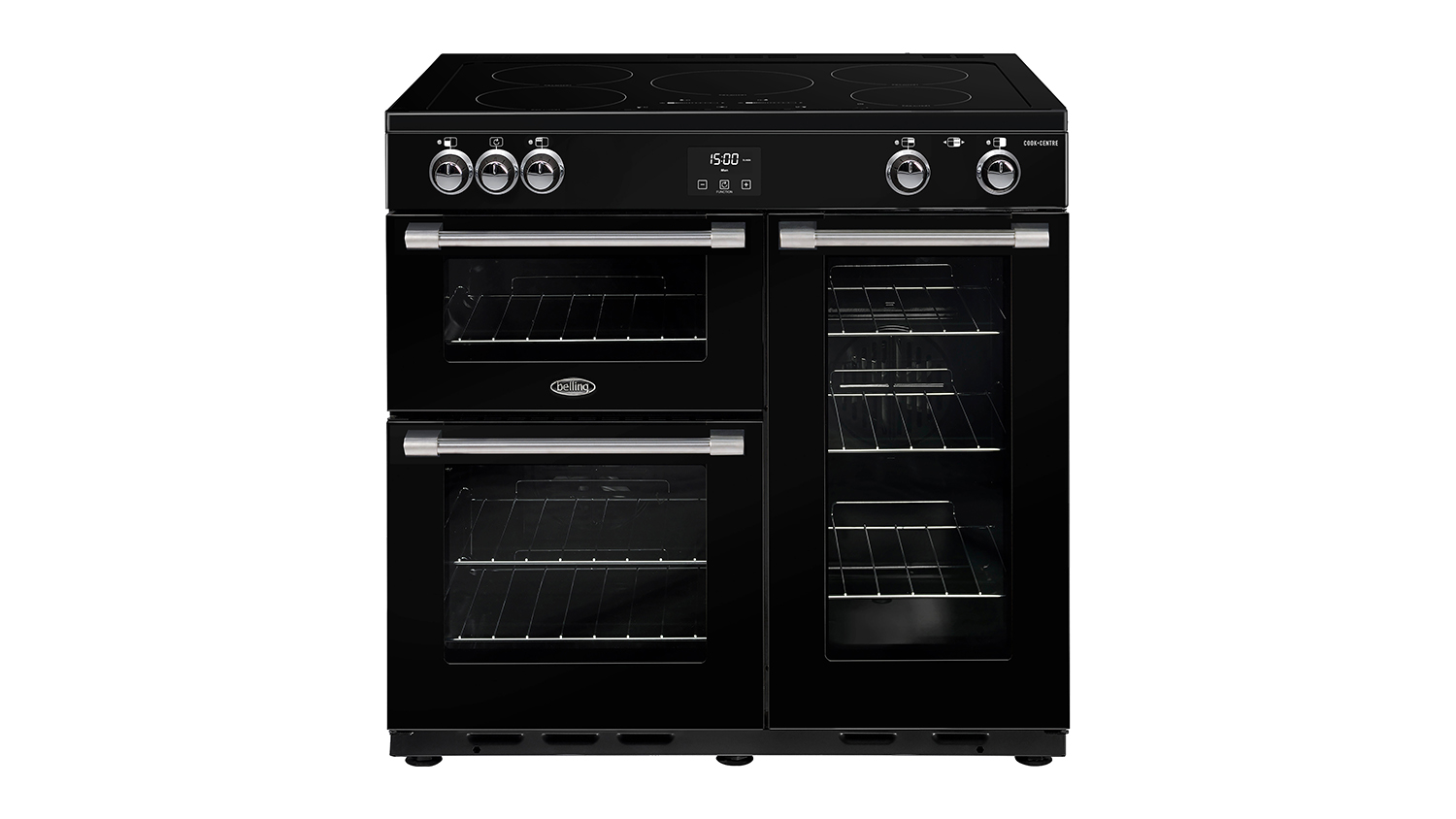Belling 90cm Freestanding Oven with Induction Cooktop - Black (BCC900IB)