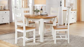 Colchester 5 Piece Round Extension Dining Suite