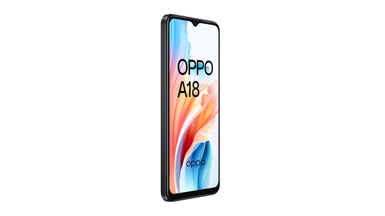 OPPO A18 5G 128GB Smartphone - Glowing Black (Spark/Open Network) with Prepay SIM Card