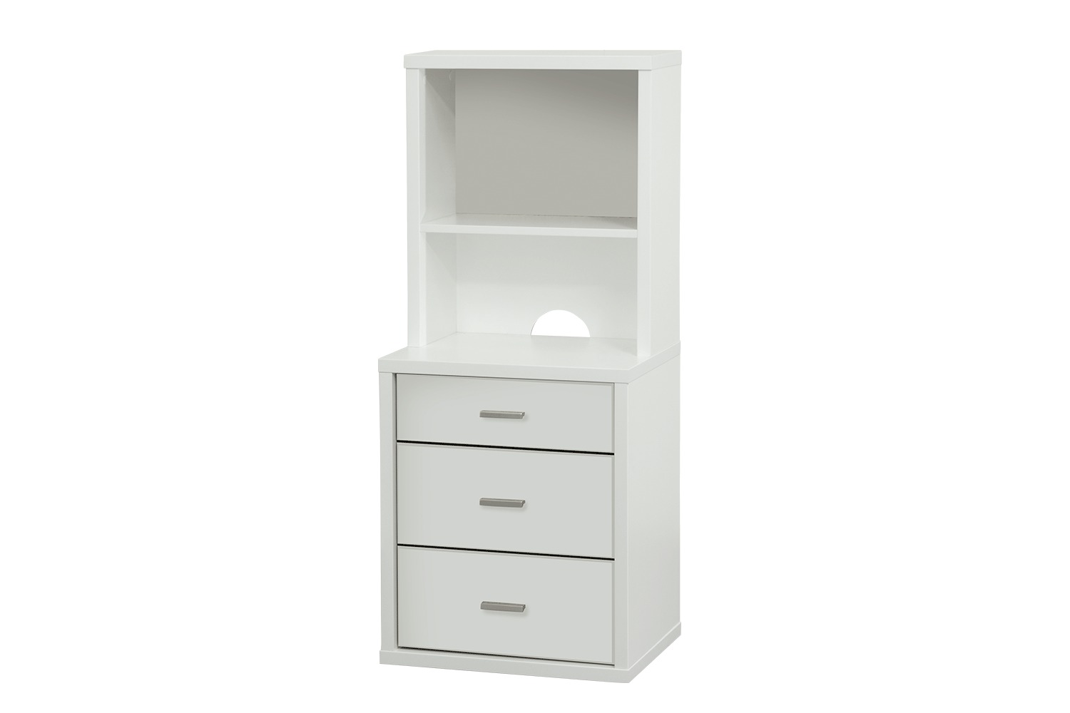 Hero 3 Drawer Bedside Hutch - White