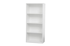 Hero 4 Shelf Bookcase - White
