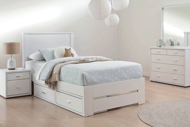 Hero Single Slat Bed Frame - White