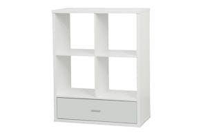 Hero 1 Drawer Bookcase - White