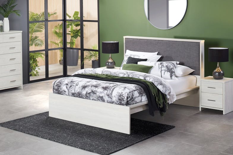Juno King Single Fabric Bed Frame
