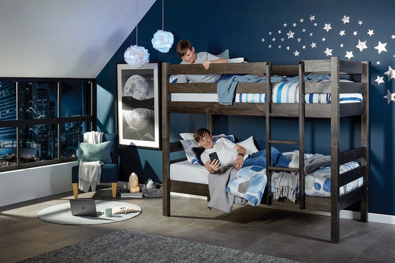 Noah King Single Bunk Bed Frame - Grey Wash