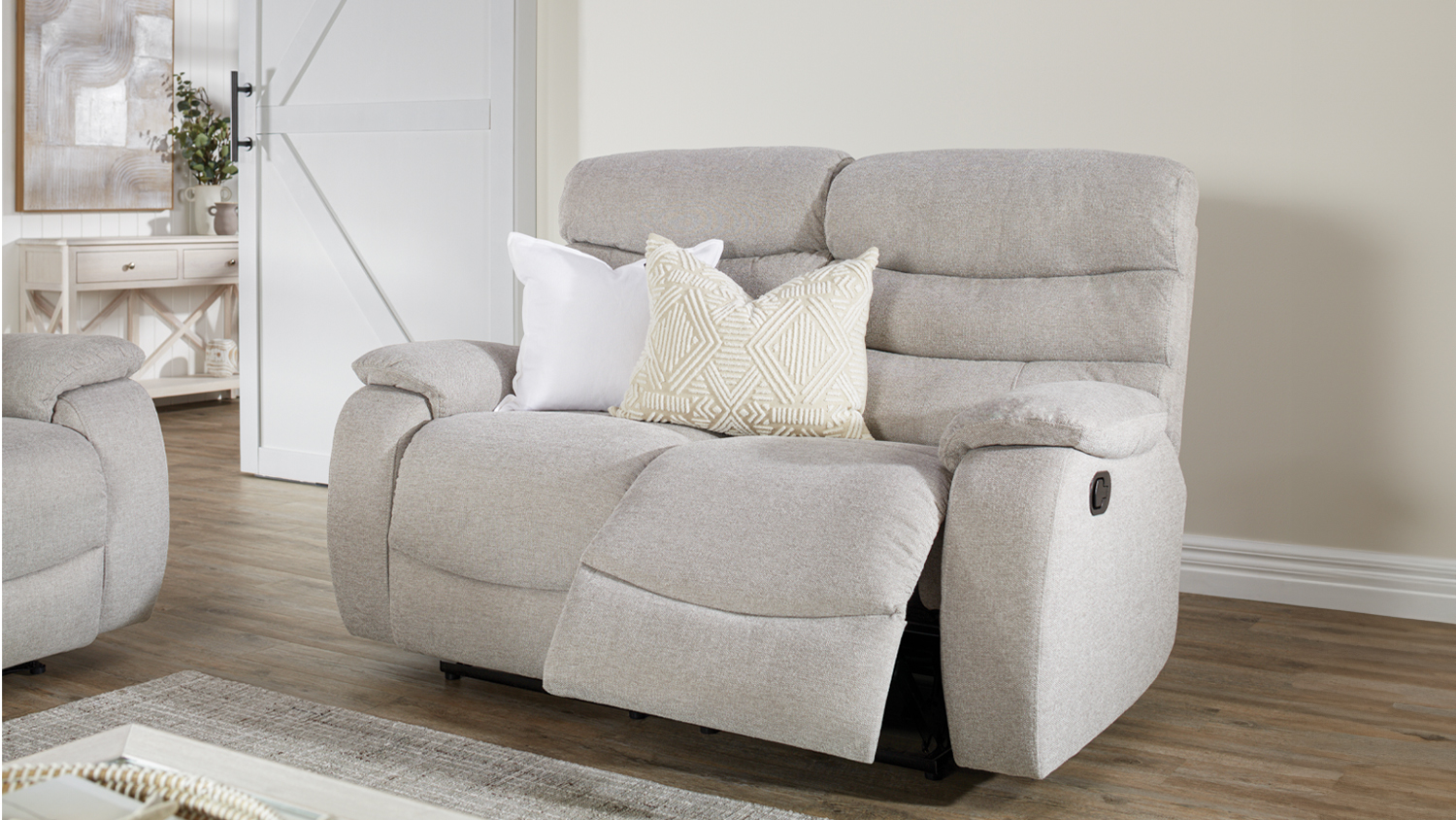 Stirling 2 Seater Fabric Recliner Sofa