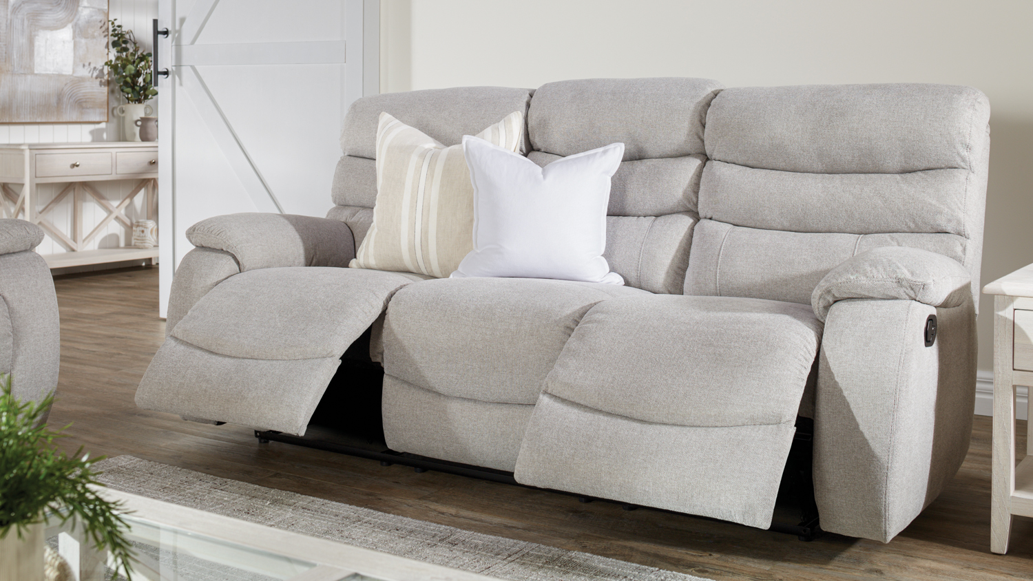 Stirling 3 Seater Fabric Recliner Sofa
