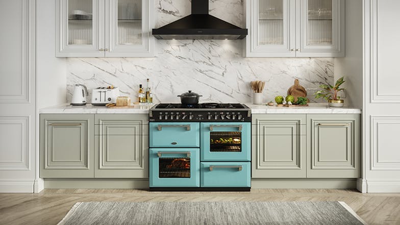 Belling 110cm Dual Fuel Freestanding Oven with Gas Cooktop - Country Blue (Colour Boutique/BRD1100DFCB)