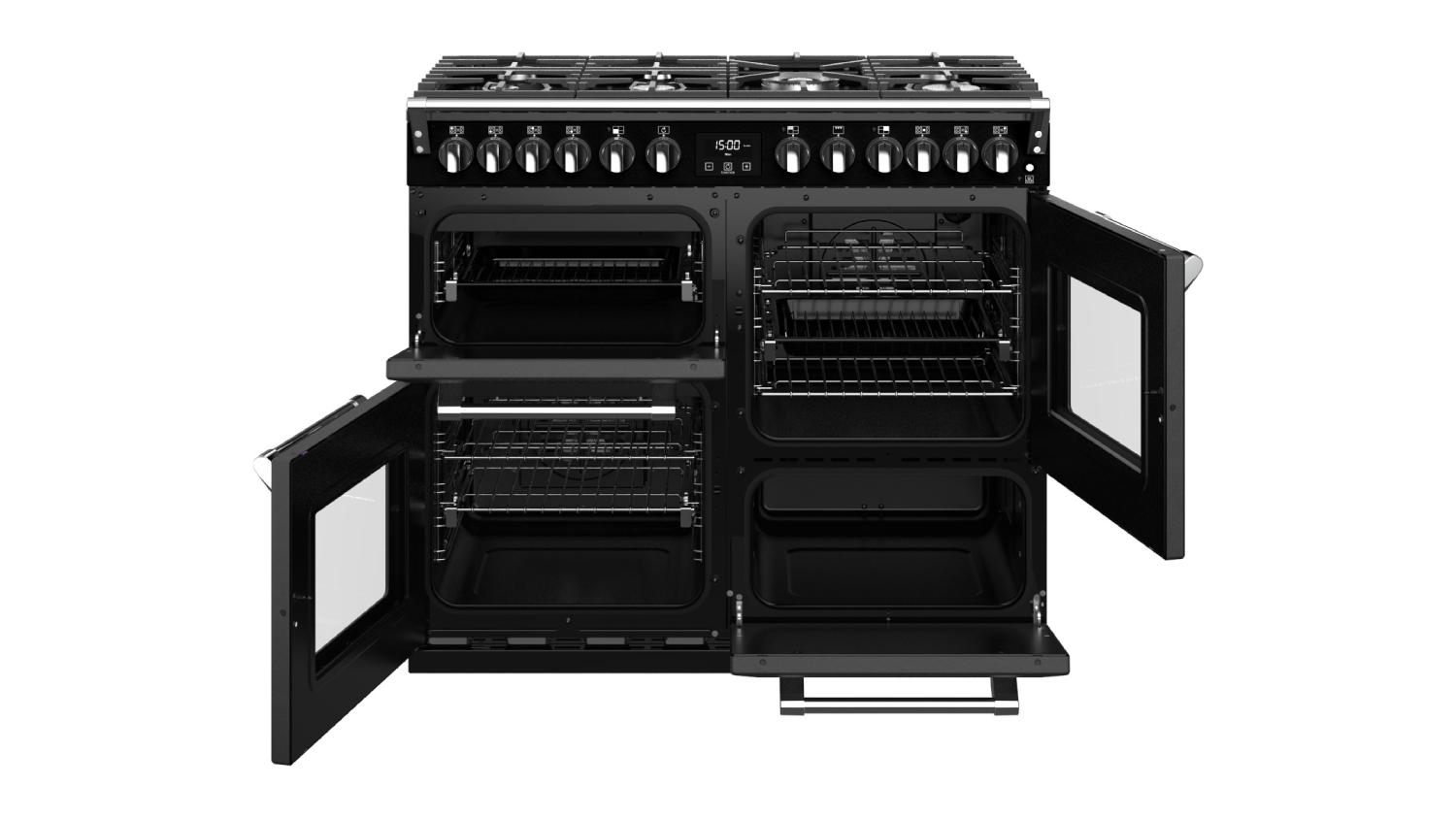 Belling 110cm Dual Fuel Freestanding Oven with Gas Cooktop Graphite