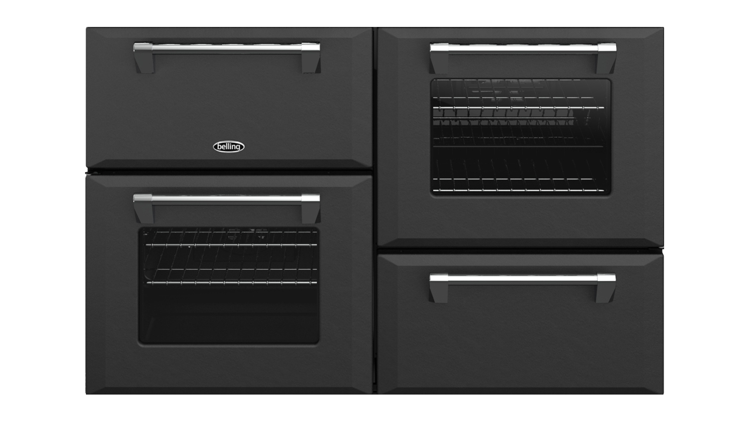 Belling 110cm Dual Fuel Freestanding Oven with Gas Cooktop Graphite